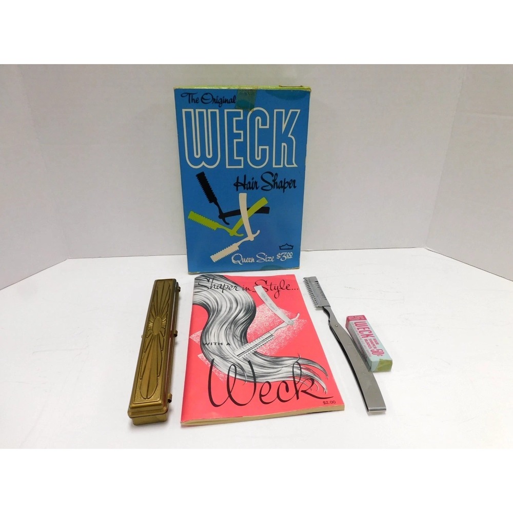 Share Vtg 1960's Weck Hair Shaper W/ Box, Extra Blades, Case & Instructions DW74